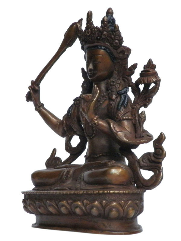 アジアン雑貨　BS-15 ネパール仏像（文殊菩薩像）