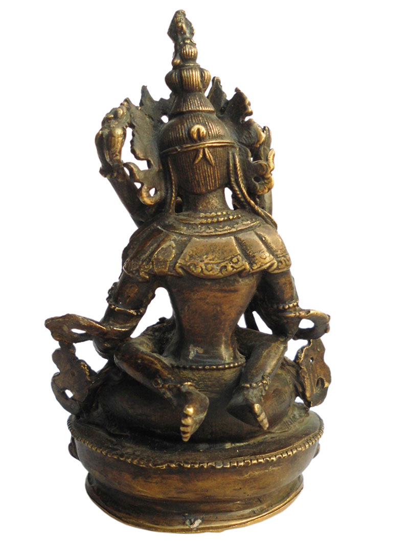 アジアン雑貨　BS-35 ネパール仏像　ヴァジュラサットヴァ・シャクティー像