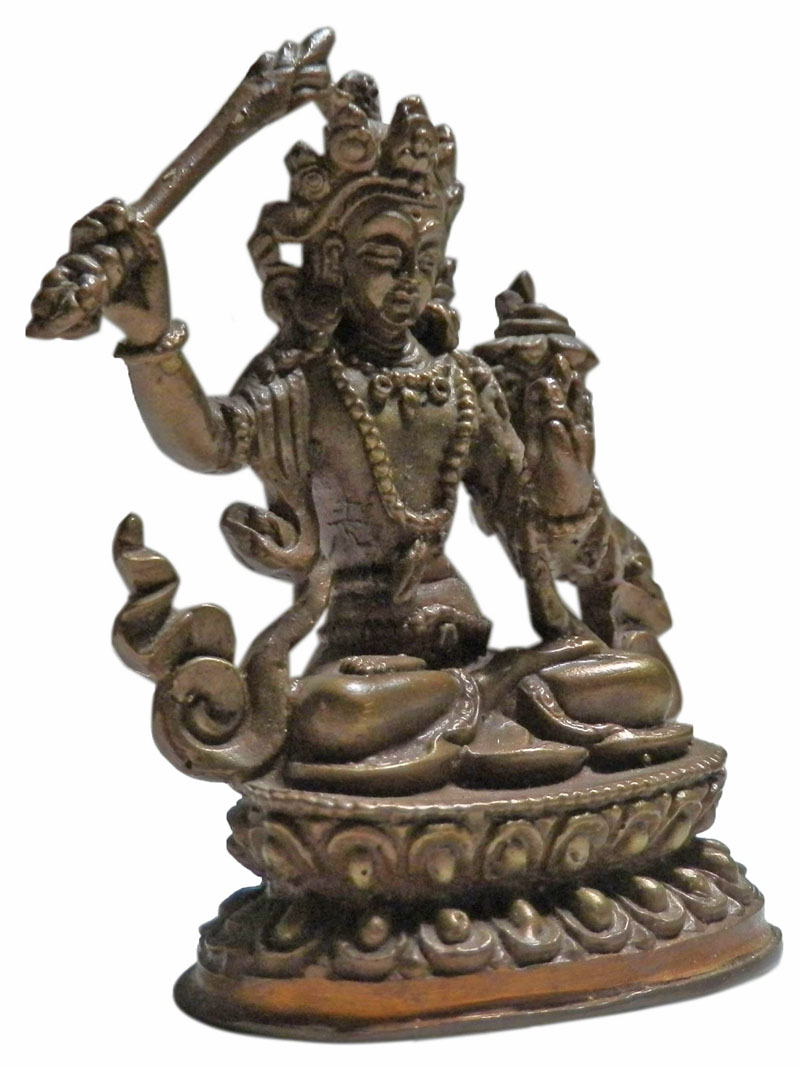アジアン雑貨　BS-53 ネパール仏像　マンジュシュリー（文殊菩薩)