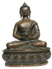 アジアン雑貨　BS-44 ネパール仏像　釈迦牟尼仏陀尊像