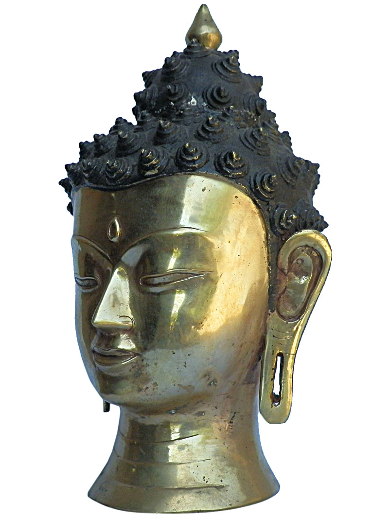 アジアン雑貨　BS-8 ネパール仏像(ブッタヘッド)