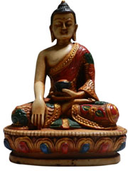 アジアン雑貨　BTS-51　ネパール仏像(六字咒観音菩薩)