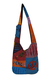 アジアン雑貨 HSB-32 ネパール・コットン・ショルダーバック