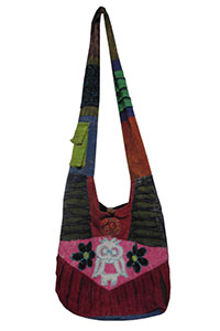 アジアン雑貨 HSB-33 ネパール・コットン・ショルダーバック