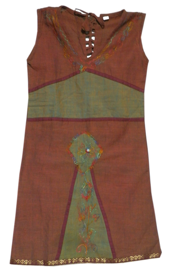 アジアン衣料 NMD-1 ネパール・コットン・ミニワンピース