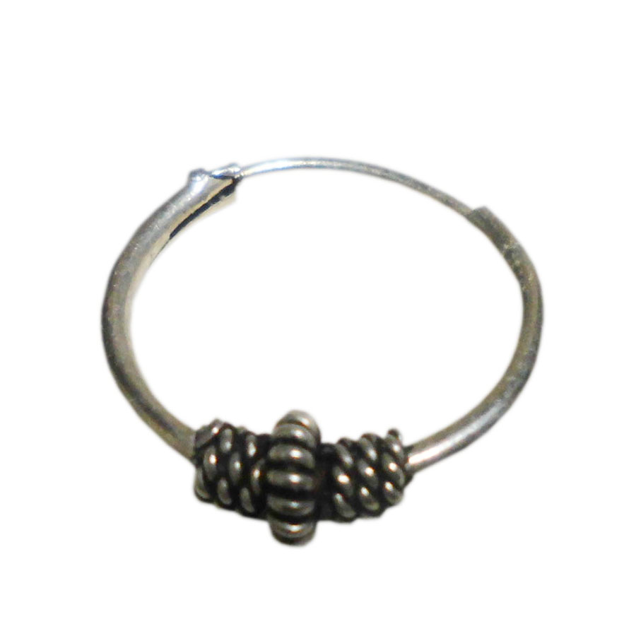 アジアン雑貨 シルバーアクセサリー SS-15 フープ・シルバーピアス 片方