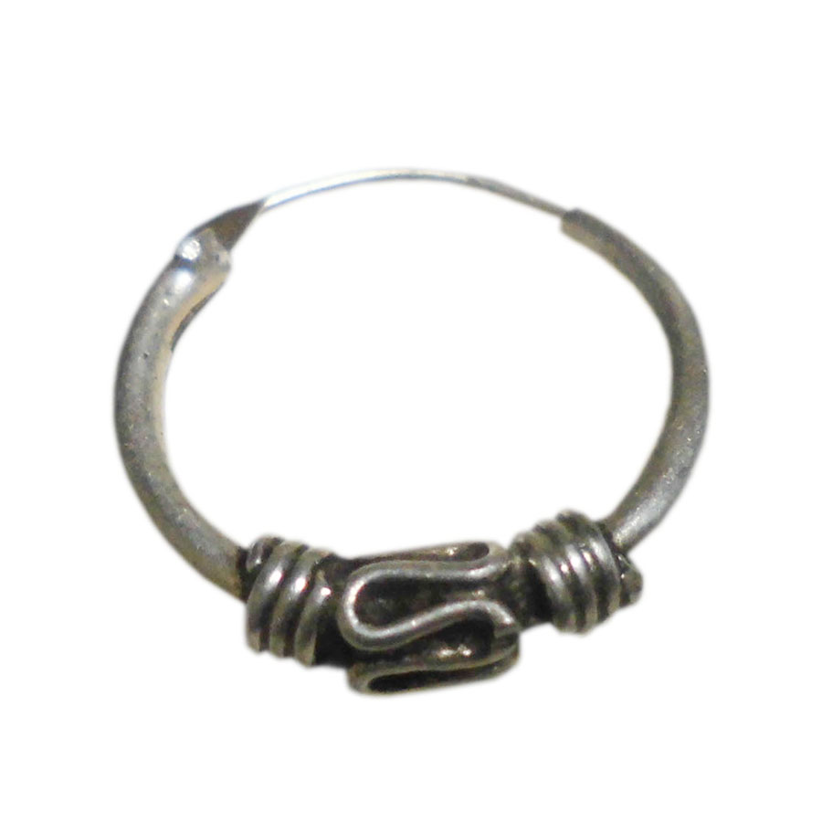 アジアン雑貨 シルバーアクセサリー SS-17 フープ・シルバーピアス 片方