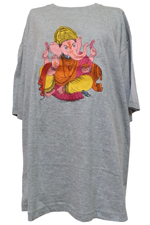 アジアン衣料　ネパール・コットン・刺繍Tシャツ