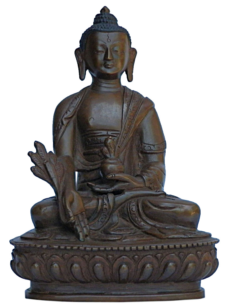 アジアン雑貨　BS-10 ネパール仏像(薬師如来像)