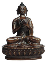アジアン雑貨　BS-13 ネパール仏像(大日如来像)