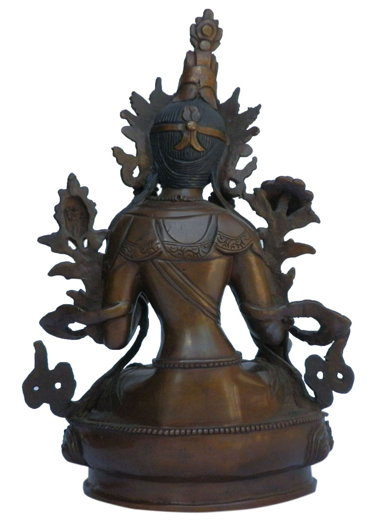 アジアン雑貨　BS-20 ネパール仏像　ホワイトターラー像
