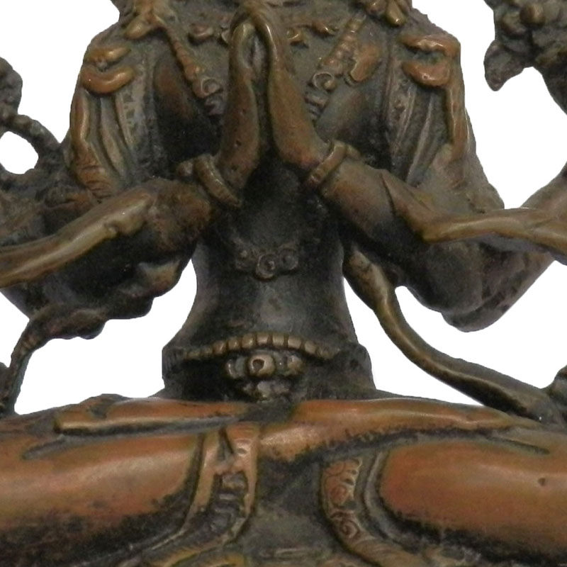 アジアン雑貨　BS-31 ネパール仏像　六字咒観音菩薩(チャングラ・レーシー)