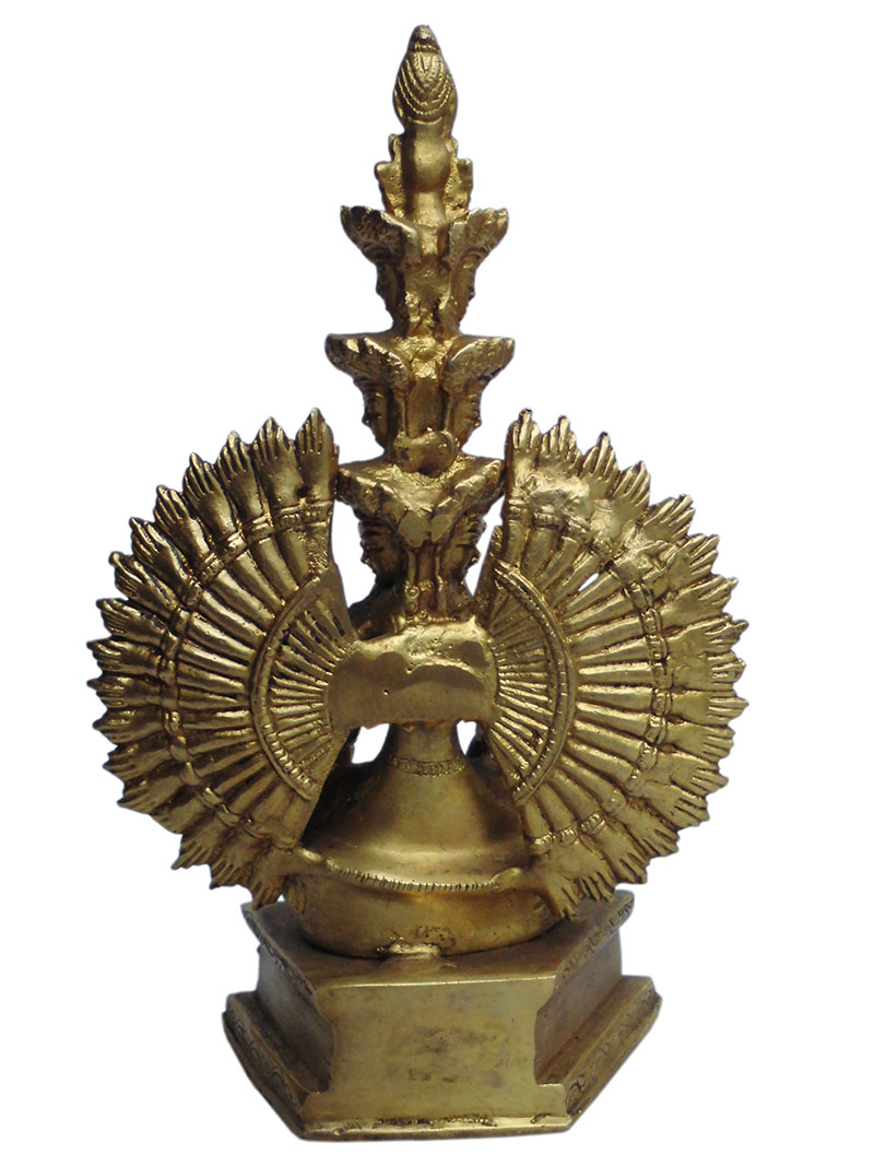 アジアン雑貨　BS-66 ネパール仏像　十一面千手千眼観音菩薩
