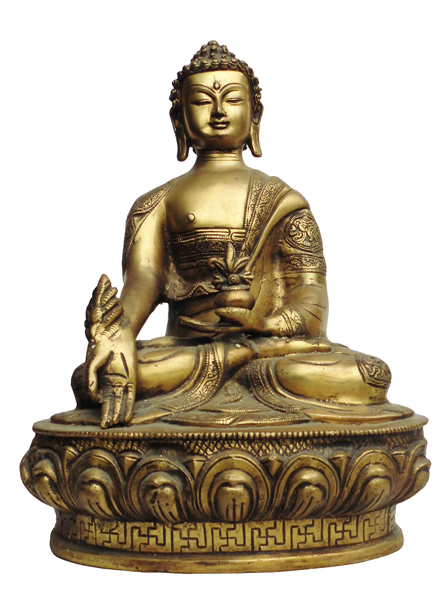 アジアン雑貨　BS-68 ネパール仏像　マンジュシュリー(文殊菩薩像)