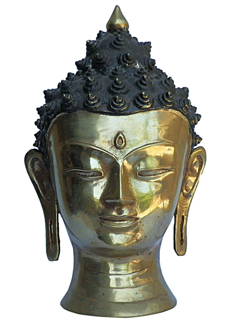 アジアン雑貨　BS-8 ネパール仏像(ブッタヘッド)