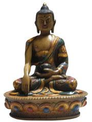 アジアン雑貨　BTS-43　ネパール仏像(釈迦如来像)