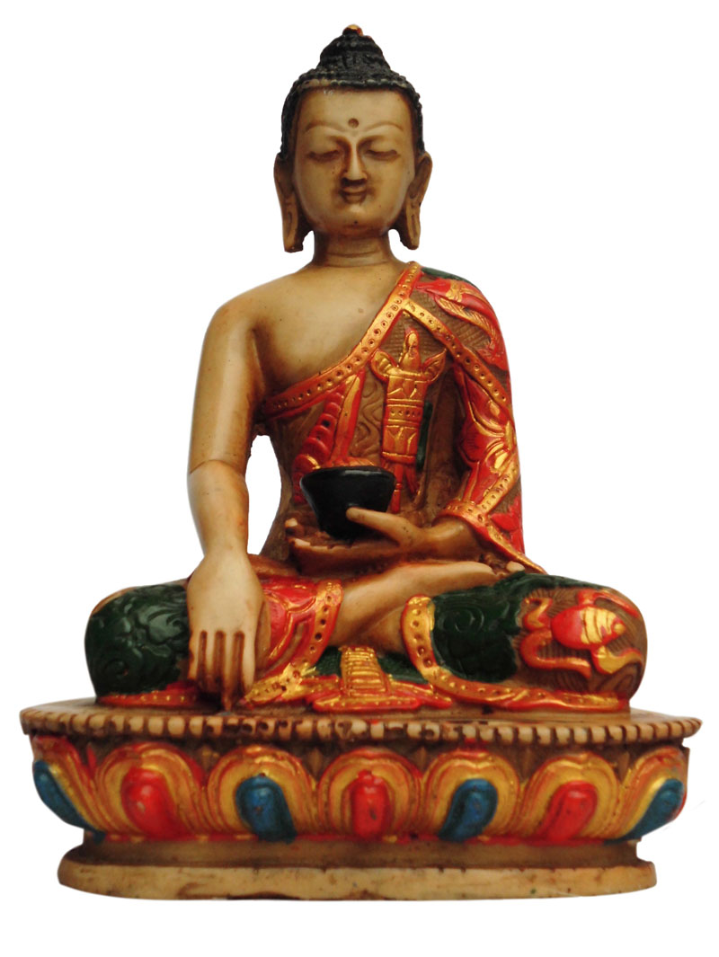 アジアン雑貨 BTS-55 ネパール仏像(釈迦如来像)
