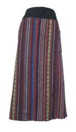 アジアン衣料　SPS-2　コットン・刺繍スカートパンツ