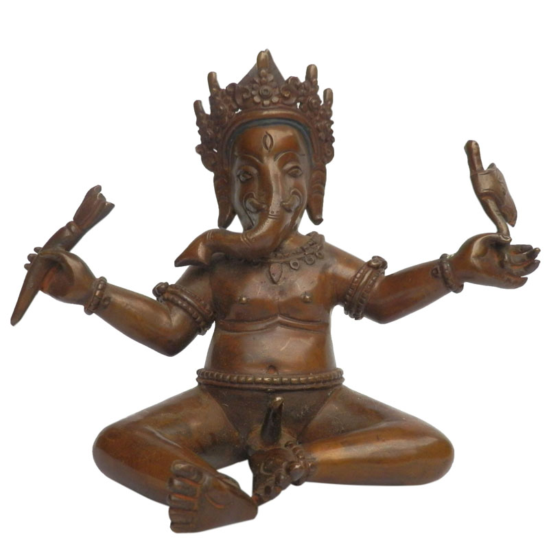アジアン雑貨 ネパール仏像 NAG-11 ガネーシャ・シャクティー像