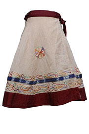 アジアン衣料　NLMS-16 ネパール・コットン・ミニラップスカート