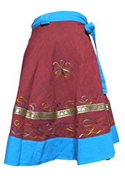 アジアン衣料　NLMS-19 ネパール・コットン・ミニラップスカート