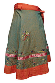 アジアン衣料　NLMS-23 ネパール・コットン・ミニラップスカート