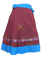 アジアン衣料　NLMS-4 ネパール・コットン・ミニラップスカート