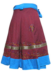 アジアン衣料　NLMS-5 ネパール・コットン・ミニラップスカート