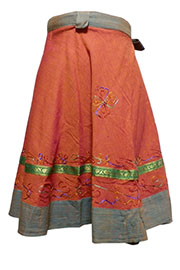 アジアン衣料　NLMS-8 ネパール・コットン・ミニラップスカート