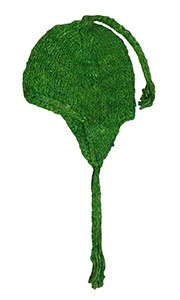 アジアン衣料 SNH-14 ネパール・シルク耳あて付き帽子