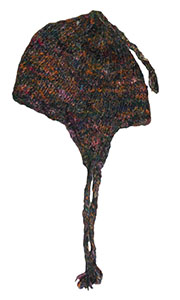 アジアン衣料 SNH-18 ネパール・シルク耳あて付き帽子