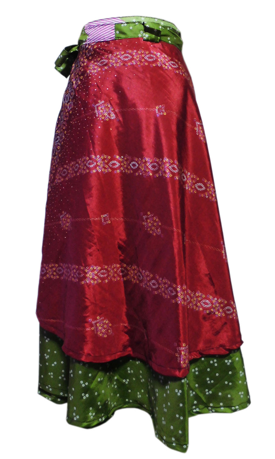 アジアン衣料　NSL-12 ネパール・シルクラップスカート