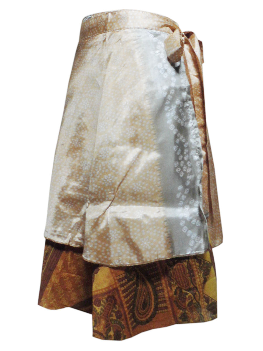 アジアン衣料　NSL-14 ネパール・シルクラップスカート