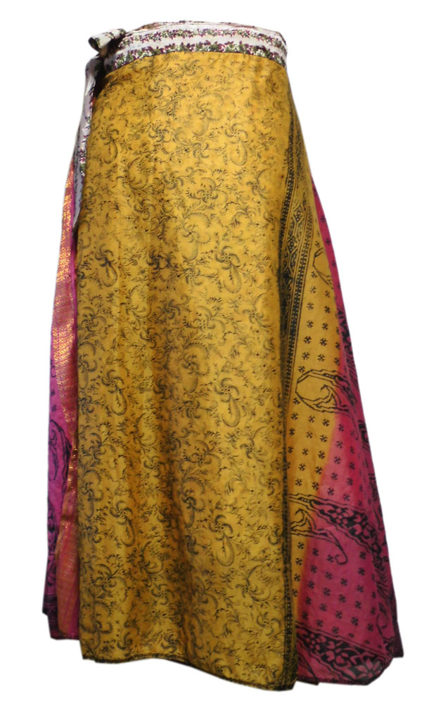 アジアン衣料　NSL-1 ネパール・シルクラップスカート