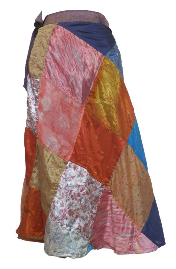 アジアン衣料　NSL-26 ネパール・シルクラップスカート