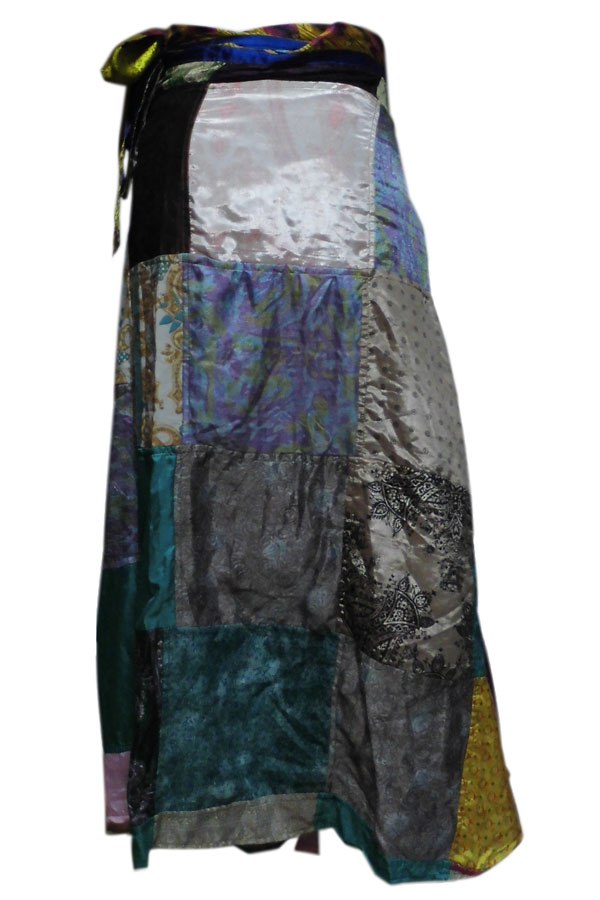 アジアン衣料　NSL-32 ネパール・シルクラップスカート