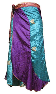 アジアン衣料　NSL-34 ネパール・シルクラップスカート