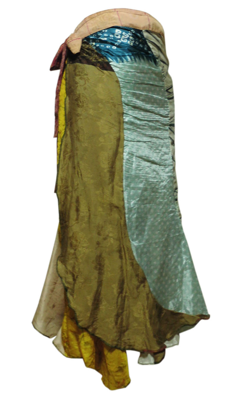 アジアン衣料　NSL-36 ネパール・シルクラップスカート