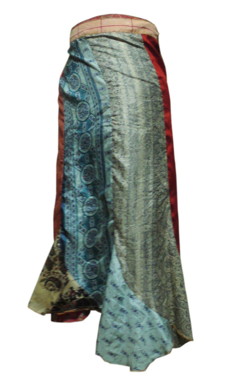 アジアン衣料　NSL-37 ネパール・シルクラップスカート
