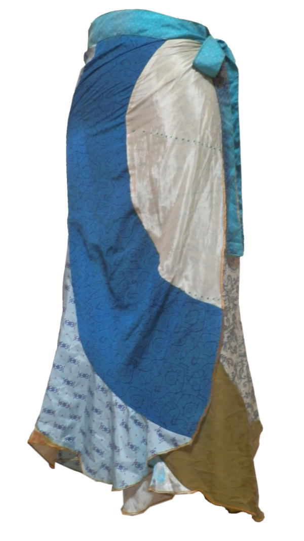 アジアン衣料　NSL-4 ネパール・シルクラップスカート