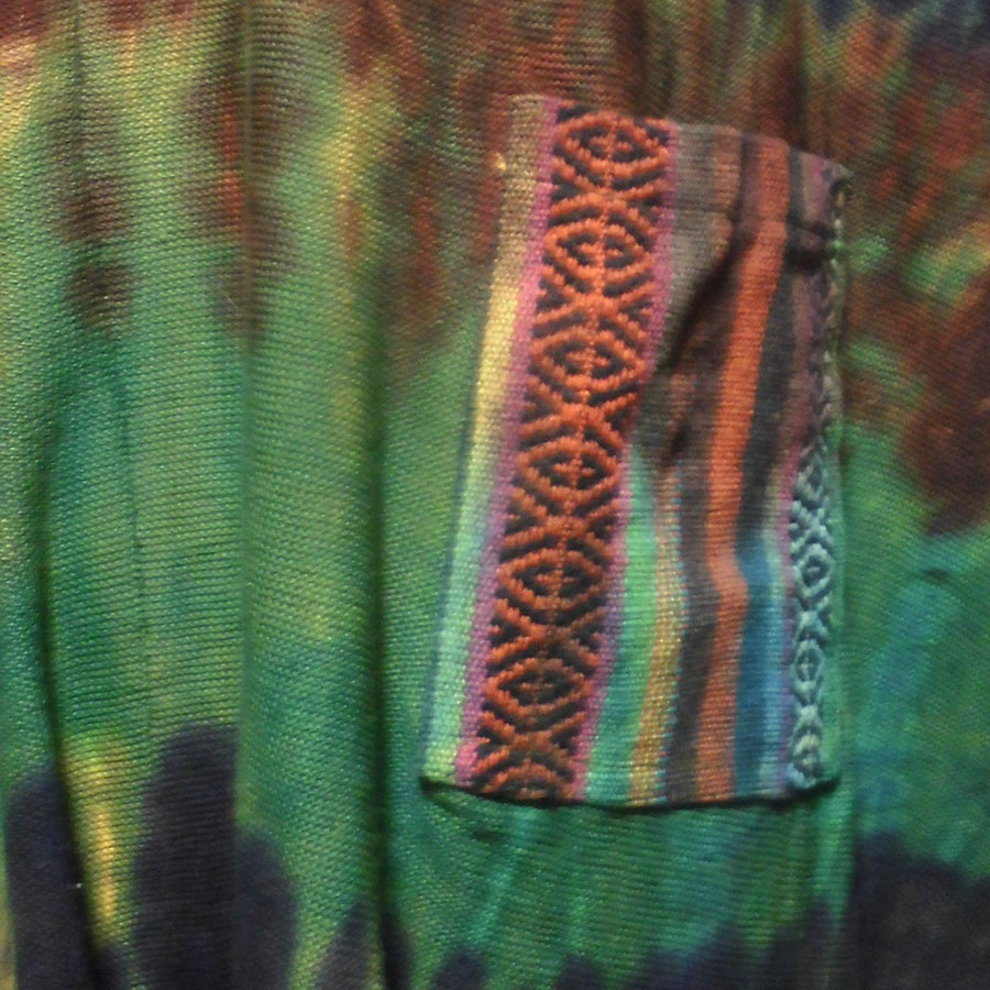 アジアン衣料 NTS-13 ネパール・タイダイ刺繍ブラウス