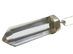 アジアン雑貨　天然石シルバーアクセサリー QUN-11 水晶(クオーツ)・プチネックレス
