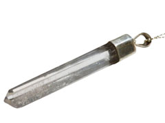 アジアン雑貨　天然石シルバーアクセサリー QUN-19 水晶(クオーツ)・プチネックレス