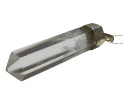 アジアン雑貨　天然石シルバーアクセサリー QUN-20 水晶(クオーツ)・プチネックレス