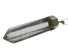 アジアン雑貨　天然石シルバーアクセサリー QUN-21 水晶(クオーツ)・プチネックレス