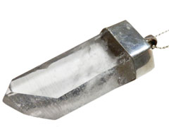 アジアン雑貨　天然石シルバーアクセサリー QUN-5 水晶(クオーツ)・プチネックレス
