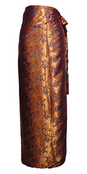 アジアン衣料　MS-2 タイシルク・ロング巻きスカート