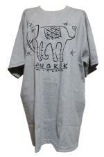 アジアン衣料　T-1 ゾウさん・Tシャツ(グレー)