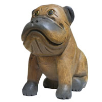 アジアン雑貨　DOG-6　わんちゃんの木彫り