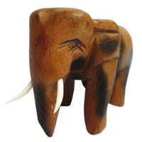 アジアン雑貨　ZOU-21　ゾウさんの木彫り